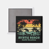 Aimant Myrtle Beach Caroline du Sud vintage (Recto/Verso)