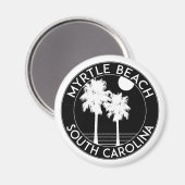 Aimant Myrtle Beach Palms de Caroline du Sud (Recto/Verso)
