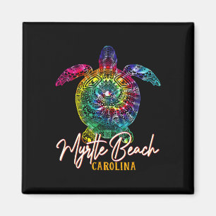 Aimant Myrtle Beach Tie Dye Tortue de mer Carolina Famill