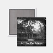 Aimant Myrtles Plantation en noir et blanc (Recto/Verso)