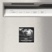 Aimant Myrtles Plantation en noir et blanc (In Situ (Lave-vaisselle))