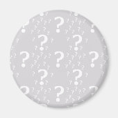 Aimant Mystère point de question énigme puzzle gris clair (Devant)