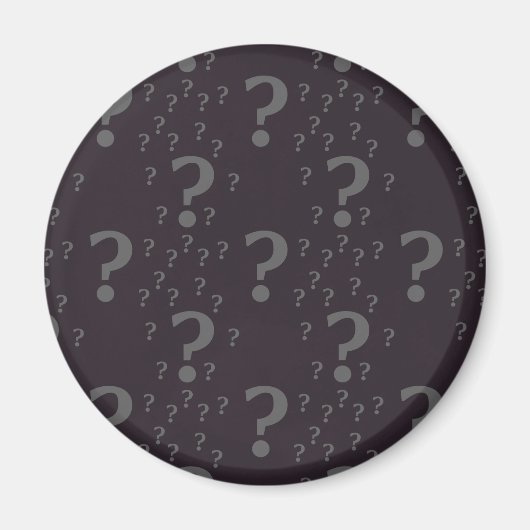 Aimant Mystère question marque énigme puzzle gris (Devant)