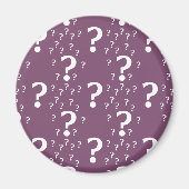 Aimant Mystère question marque énigme puzzle mauve (Devant)
