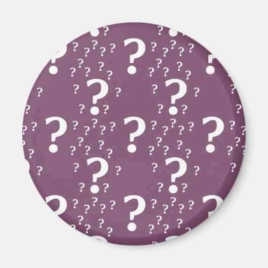 Aimant Mystère question marque énigme puzzle mauve (Devant)
