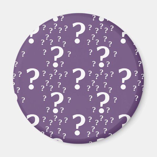 Aimant Mystère question marque énigme puzzle violet (Devant)