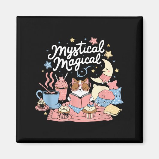 Aimant Mystical Magical Retro Aesthetic Space Gift Men Wo (Devant)