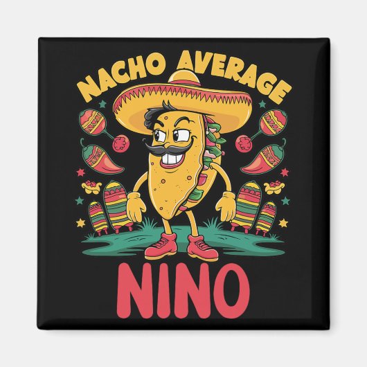 Aimant Nacho Average Nino Mexicain Correspondant Cinco De (Devant)