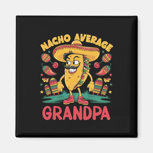 Aimant Nacho Grand-père moyen Mexicain correspondant Cinc (Devant)