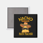 Aimant Nacho Moyenne Mathématiques Enseignant Mathématiqu (Recto/Verso)