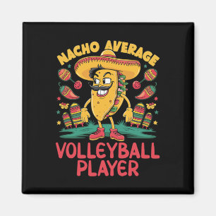 Aimant Nacho Moyenne Volleyll Joueur Cinco De Mayo Mexica