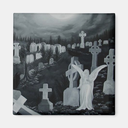Aimant Nachts auf dem Friedhof - Engel (Devant)