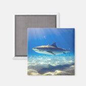 Aimant Nage des requins Eau bleue (Recto/Verso)