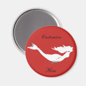 Aimant nage sous-marine blanche mersirène (Recto/Verso)