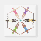 Aimant Nageurs synchronisés (Devant)