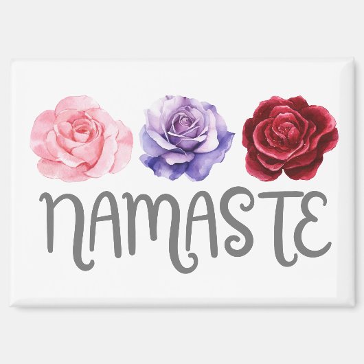 Aimant Namaste à trois fleurs (Recto)