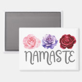 Aimant Namaste à trois fleurs (Recto/Verso)