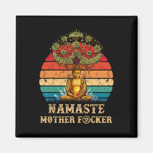 Aimant Namaste Mère F Cker Vintage Buddha Drôle Yoga Me