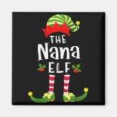 Aimant Nana Christmas Elf Matching Pajama X-mas Party (Devant)