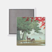 Aimant Nara Park Hasui Kawase shin hanga paysage art (Recto/Verso)