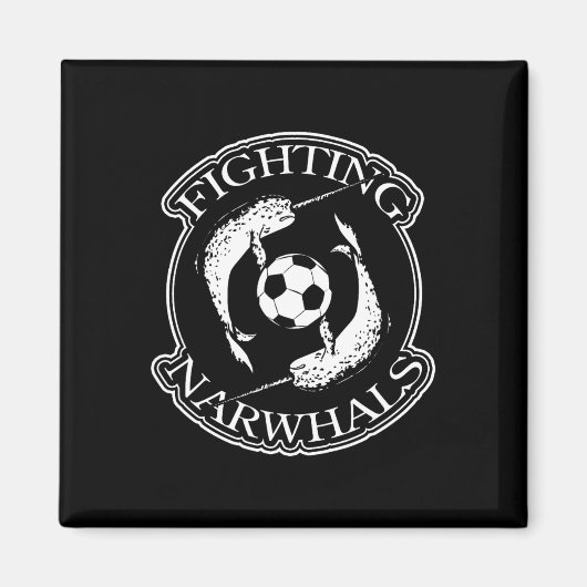 Aimant Narvals de soccer de combat (Devant)