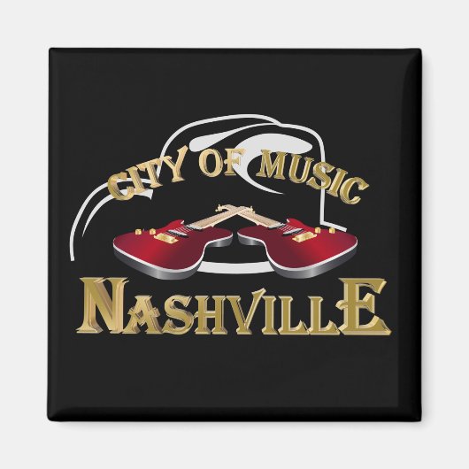 Aimant Nashville. City of music (Devant)