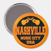 Aimant Nashville Music City USA (Recto/Verso)