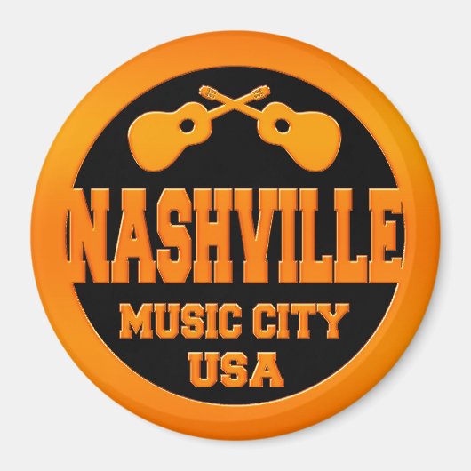 Aimant Nashville Music City USA (Devant)
