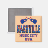 Aimant Nashville, Music City USA (Recto/Verso)