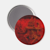 Aimant Nataraj Danser Shiva Wall Relief Statue Red Grung (Recto/Verso)