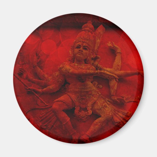 Aimant Nataraj Danser Shiva Wall Relief Statue Red Grung (Devant)