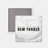 Aimant Natif New Yorkais noir (Recto/Verso)