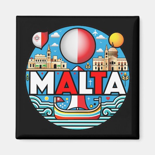 Aimant Nation insulaire méditerranéenne de Malte (Devant)