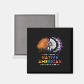 Aimant National Native American Heritage Moth Heart (Recto/Verso)