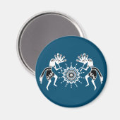 Aimant Native Americans Culture - Sun Dancing Kokopelli (Recto/Verso)