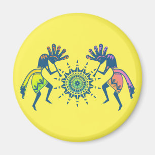 Aimant Native Americans Culture - Sun Dancing Kokopelli 5