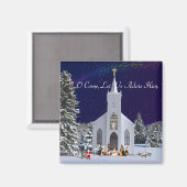 Aimant Nativité à l'église (Recto/Verso)