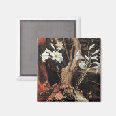 AIMANT NATIVITÉ AVEC DES LILLES BLANCHES - MAGIE DE NOËL (Recto/Verso)