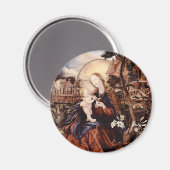 AIMANT NATIVITÉ AVEC DES LILLES BLANCHES - MAGIE DE NOËL (Recto/Verso)