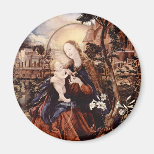 AIMANT NATIVITÉ AVEC DES LILLES BLANCHES - MAGIE DE NOËL