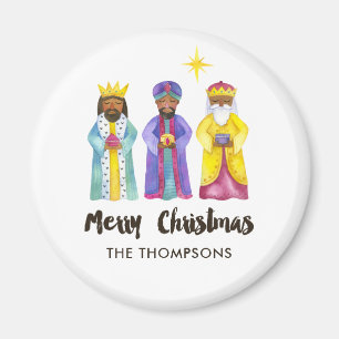 Aimant Nativité de la aquarelle Noël