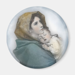 Aimant Nativité de Noël la Vierge et l'enfant Jésus