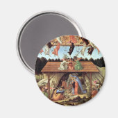 Aimant Nativité de Noël, Naissance du Christ par Botticel (Recto/Verso)