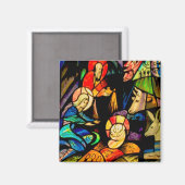 Aimant Nativité du style Verre Trait (Recto/Verso)