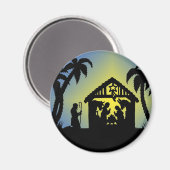 Aimant Nativité Silhouette Joie au monde (Recto/Verso)