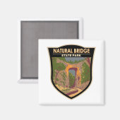 Aimant Natural Bridge State Park Virginia Vintage (Recto/Verso)