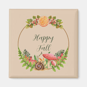 Aimant Nature d'automne avec texte personnalisable