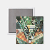 Aimant Nature morte à la nappe à carreaux de Juan Gris (Recto/Verso)