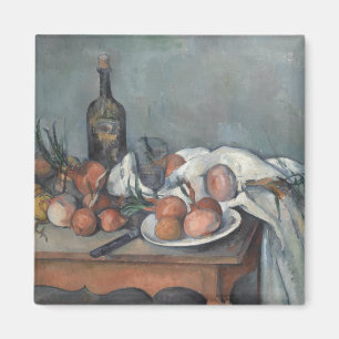 Aimant Nature morte aux oignons, peinture à l'huile, Paul