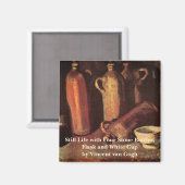 Aimant Nature morte de 4 bouteilles de pierre par Vincent (Recto/Verso)